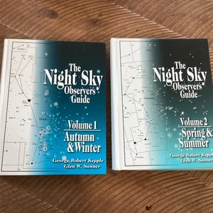 The Night Sky Observers Guide Volume 1 and 2 Hardcover Kepple Sanner Astronomy - Imagen 1 de 5
