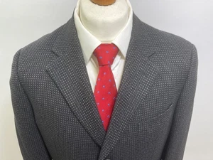 Armani Italian Jacket unworn 100% Wool Black Grey 42 R Exquisite - Picture 1 of 11