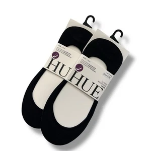 Hue Women’s Microfiber Liner Thin No Show Socks Black Size S/ M 4 Pair Pack - Picture 1 of 4
