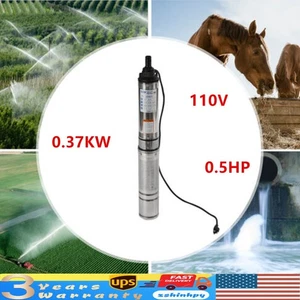 110v Submersible Deep Well Water Pump Stainless Steel Submersible Well Pump - Picture 1 of 12