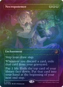 Necropotence Anime M Confetti Foil #94 |  WOT Wilds of Eldraine | MTG - Picture 1 of 1