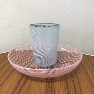 Schälchen & Becher Fadenglas Venini? Fratelli Toso? Murano Handarbeit Schale  - Bild 1 von 12