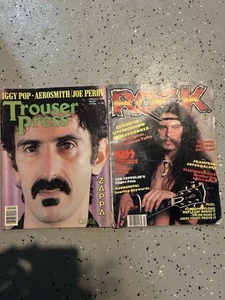 Vintage Rock Magazines Trouser Press Rock Ted Nugent Frank Zappa 1978 1980 - Picture 1 of 5