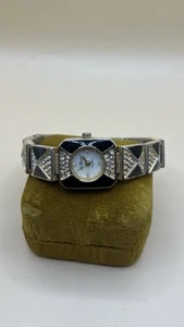 Vintage Le Baron Luxurious Watch Gold Crystals Black enamel - Picture 1 of 15