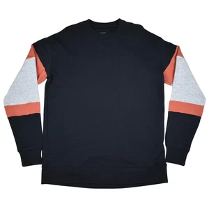 ZANEROBE langes Sweatshirt mit Rundhalsausschnitt schwarz/orange/grau Größe Large Streetwear - Bild 1 von 6