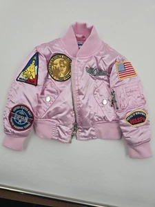 Up and Away Children's Bomber Jacket Medium-Weight MA-1 Junior Girl Sz S 12M - Picture 1 of 14
