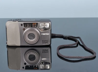 Fotoapparat Analoge Camera Pentax Espio 115M Kleinbild Kompaktkamera & Tasche - Bild 1 von 4