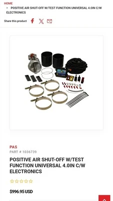Kit de válvula de cierre de aire positivo para MOTOR DIESEL parte # 1036739 Foto 1 de 3