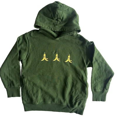 Kids 9-10 Uniqlo Super Mario Yoshi Banana Hoodie Sweatshirt Green Pullover - Image 1 of 4