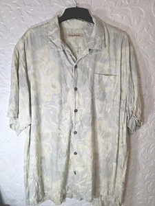 Tommy Bahama Mens Size XL 100% Silk Floral Hawaiian Shirt - Picture 1 of 10
