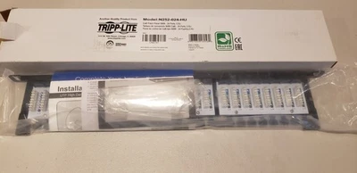 Tripp Lite N252-024-HU 24-Port 0.5U Rack-Mount Cat6/Cat5 110 Patch Panel - Image 1 of 4