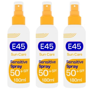 E45 Sun Body Cream Spray Sensitive Skin Hydrating High SPF50+ Pack of 3 - Picture 1 of 1