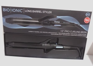 NEW~BIO IONIC LONG BARREL STYLER 1.5" PRO CURLING IRON *OPEN BOX* - Picture 1 of 1