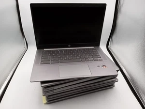 Lot of 8 - HP Chromebook 14B-NA0010WM 14" AMD Ryzen 3 - NO SSD - CRACKED -RR - Picture 1 of 8