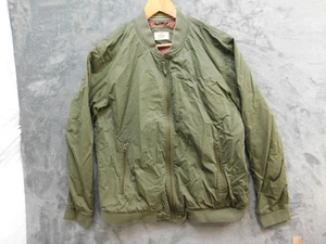 Marine Layer Jacket Mens Large Green Bomber Zip Pockets Rib Trim Style 14544 - Picture 1 of 15