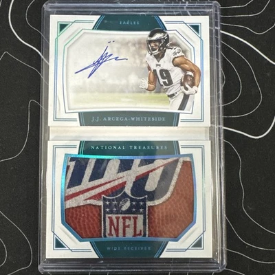 2019 Panini National Treasures JJ Arcega-Whiteside Rookie Jumbo Booklet 04/10 - Image 1 of 3