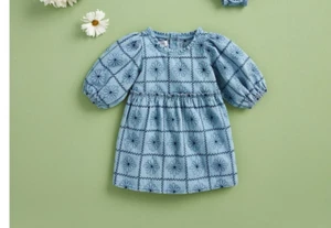 Mud Pie Toddler Girl Blue Embroidered Denim  Dress Size 3T NEW - Picture 1 of 1