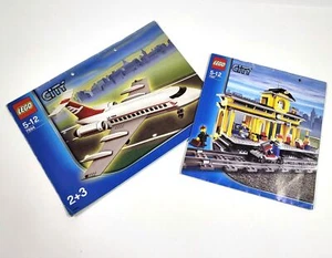 Lote Manual de Instrucciones Lego City De Colección - Estación de Tren 7997 + Avión 7894 - Imagen 1 de 2
