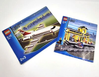 Vintage LEGO Città Istruzioni Manuale Lotto – 7997 Treno Station + 7894 - Immagine 1 di 2