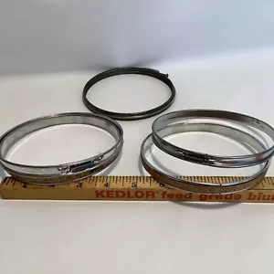 Vintage Lot Of 3 Metal Round Embroidery 2 Are Hoop Cork Lined 1 W/ Screw ~5” ** - Picture 1 of 9