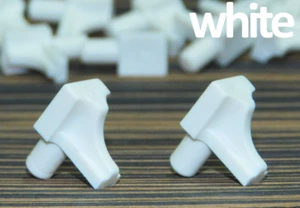 12 X WHITE SHELF SUPPORT BRACKET PIN KITCHEN UNIT CABINET CUPBOARD SAFETY PEGS - Picture 1 of 6