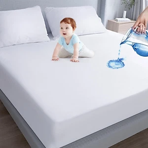 Wasserdichter Twin Matratzenschoner, geräuschlos, atmungsaktiv, glatte Oberseite für Kinder - Bild 1 von 12