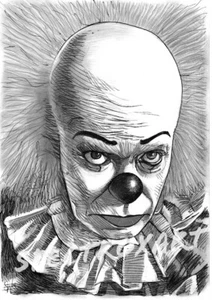 IT ORIGINAL ART "Pennywise" by Spectroxart - Picture 1 of 1