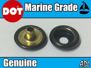50x GENUINO PUNTO Sujetador Prensa Enchufe a Presión y Tapa Montaje Cubierta de Barco Toldo Negro - Imagen 1 de 3