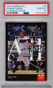 2021 TOPPS X SPORTS ILLUSTRATED AARON JUDGE  - #18 - PSA 10 - YANKEES - Picture 1 of 2
