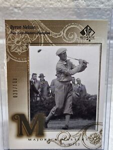 Byron Nelson 2022 SP Authentic Limited 39/100 Majors & Masters Gold Card No. 116
