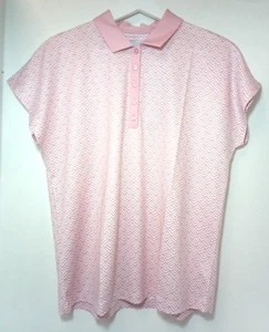 Callaway Golf Polo Shirt Ladies Size S Pink and White - New With Tags - Picture 1 of 6