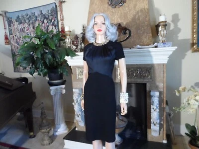 Vestido Vaina Jason Wu Negro Frontal Plisado Talla 4 Foto 1 de 4