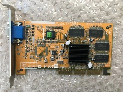 Video Card Vanta/TNT2M64  MS8808 ver:1A   32mb VGA AGP =TESTED= - Image 1 of 3