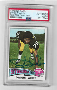 1975 Topps Dwight White #235 Autographed Signed PSA/DNA Certified - Steelers