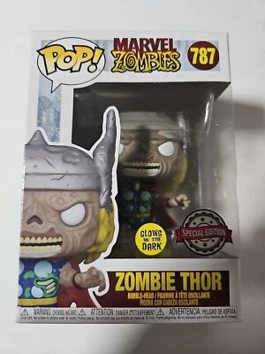 FUNKO POP VINYL MARVEL ZOMBIES ZOMBIE THOR GLOW #787 EXLUSIVE + PROTECTOR - image 1 of 3