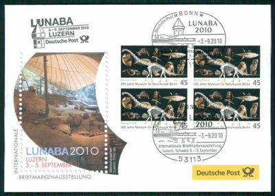 GERMANY EXHIBITION-COVER 2010 SWITZERLAND LUZERN DINOSAURS FISH ANIMALS /m3309 - Image 1 of 2