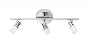 WOFI Action LEANDER 3 LED Spotlight on bar 9W Ceiling light Chrome and glass - Picture 1 of 4