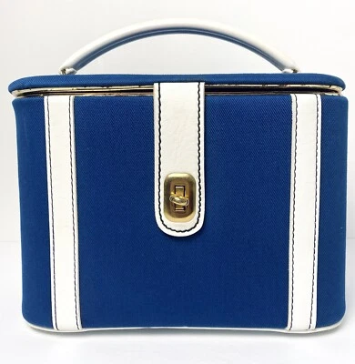 Estuche tocador tren vintage maquillaje maletero bolso equipaje viaje celebridad años 60 Foto 1 de 4