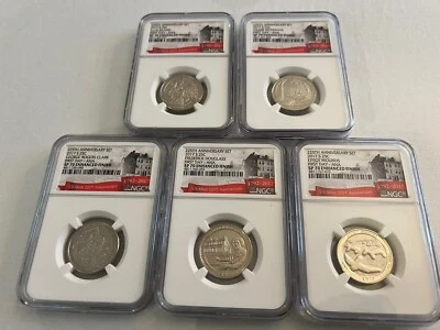 2017-S 225TH ANNIVERSARY NATIONAL PARK QUARTER SET "FIRST DAY ANA" NGC SP70 E.F. - Image 1 of 4