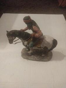 WESTERN ART INDIAN SCULPTURE "APACHE RIDER " 1989 - Picture 1 of 13