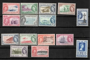 SG148-SG161a 1953-1959 CAYMAN ISLANDS Queen Elizabeth II and Local Scenes, MNH - Bild 1 von 2
