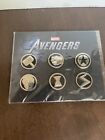 Marvel Avengers lot de 6 épingles en argent badge neuf dans son emballage neuf dans son emballage neuf sur carte NOC
