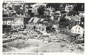 Ruins at Cranston Rhode Island RI Great New England Hurricane of 1938 Postcard