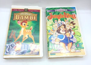 COLLECTION OF 2 DISNEY VHS MOVIES - JUNGLEKING - BAMBI - Picture 1 of 5