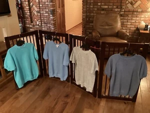 Sudadera De Colección Raglán S/S Hecha en EE. UU. 46”Cx50”L Talla Grande Aqua Solo Otros Vendidos - Imagen 1 de 15