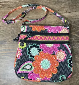 Bolso Bandolera Vera Bradley Triple Cremallera Hipster Ziggy Zinnia Multi Floral - Imagen 1 de 13