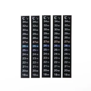Aquarium Thermometer LCD Fish Tank Temperature Measurement Strip Digital Gauge - Picture 1 of 11