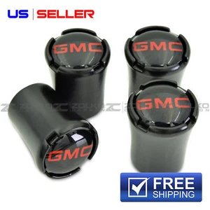 VALVE STEM CAPS WHEEL TIRE BLACK FOR GMC - US SELLER VT08 - Picture 1 of 10