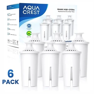 AQUA CREST Replacement for Brita® Water Filter, Pitchers and Dispensers, Classic