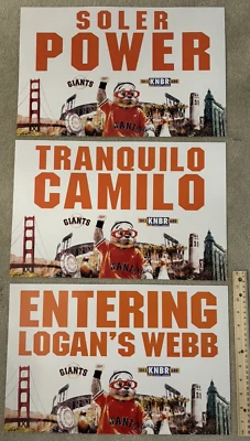 2024 SF GIANTS AUTHENTIC Schedule CHEER CARD SGA Logan Webb Soler Power Camilo - Image 1 of 4